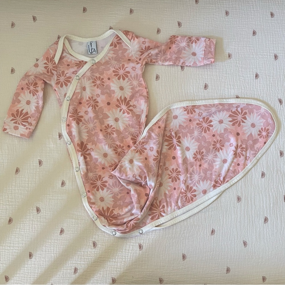 Copper Pearl Newborn NB Knotted Gown “Penny”